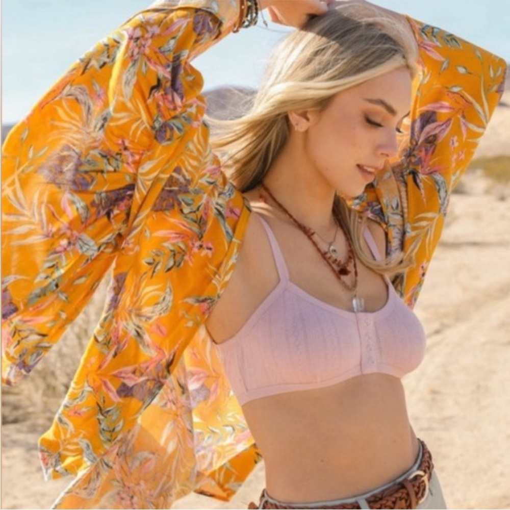 Orange Floral Kimono